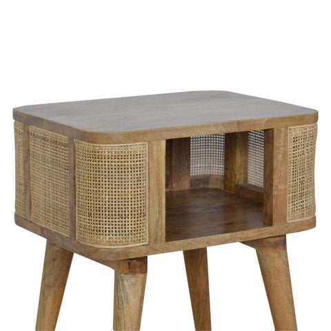 Woven Open Slot Bedside Sleeping Artisan Furniture 