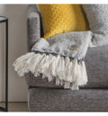 Woven Wrap Tassel Throw Grey Accessories Regency Studio 