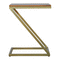 Z-shaped Golden Side Table Living Artisan Furniture 