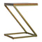 Z-shaped Golden Side Table Living Artisan Furniture 
