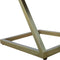 Z-shaped Golden Side Table Living Artisan Furniture 