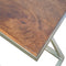Z-shaped Golden Side Table Living Artisan Furniture 