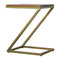 Z-shaped Golden Side Table Living Artisan Furniture 
